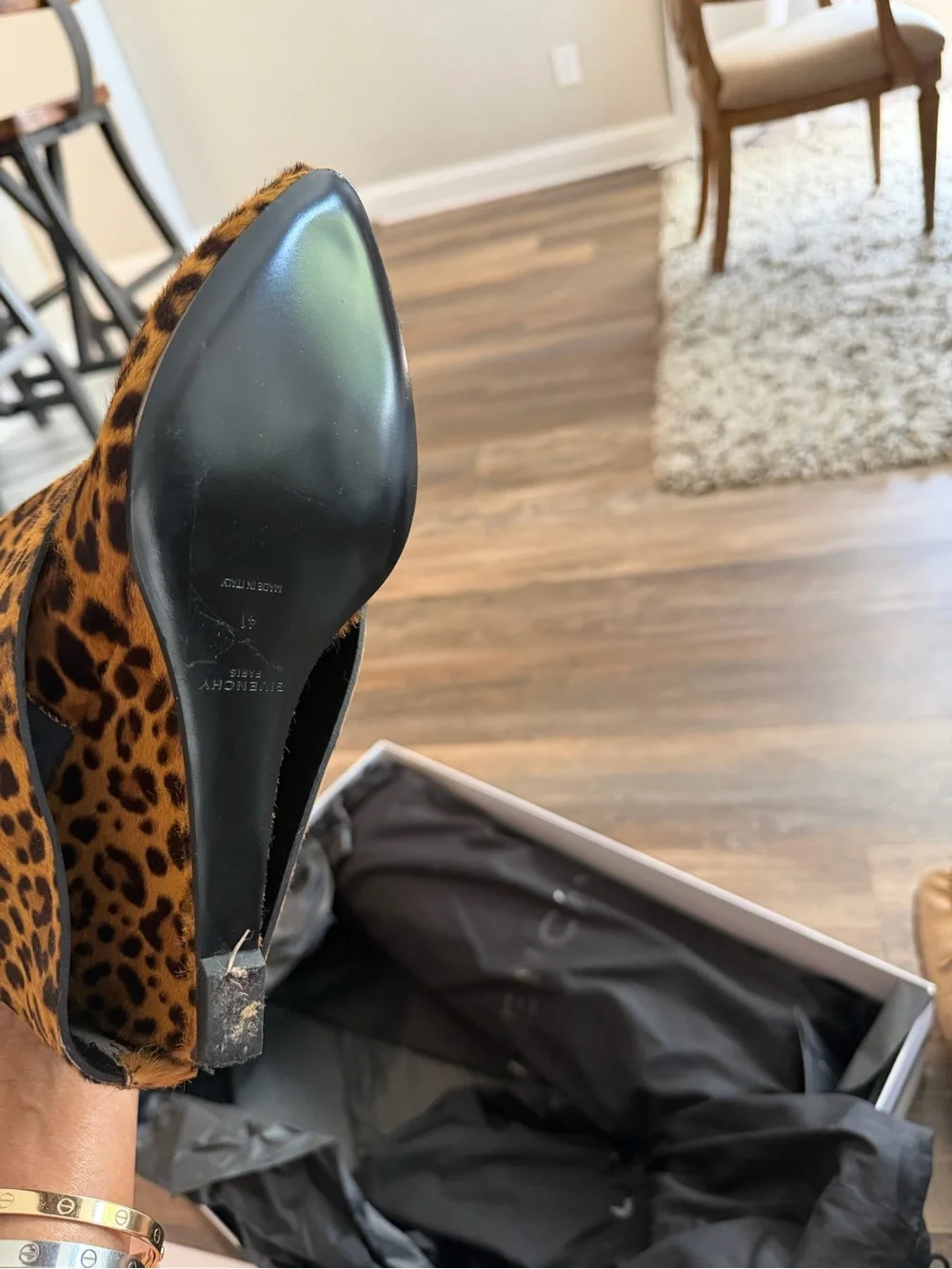 Givenchy Shark Pinch Boots in Leopard Pony-Effect Leather